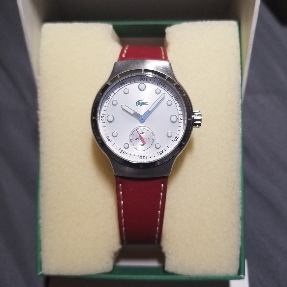 NWOT Leather Lacoste Watch